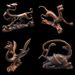Animals Four Mythical Beasts Antique Collection Creative Pure Copper Vintage Blue Dragon White Tiger Vermilion Bird Xuanwu Pet Tea_maomaolike.com