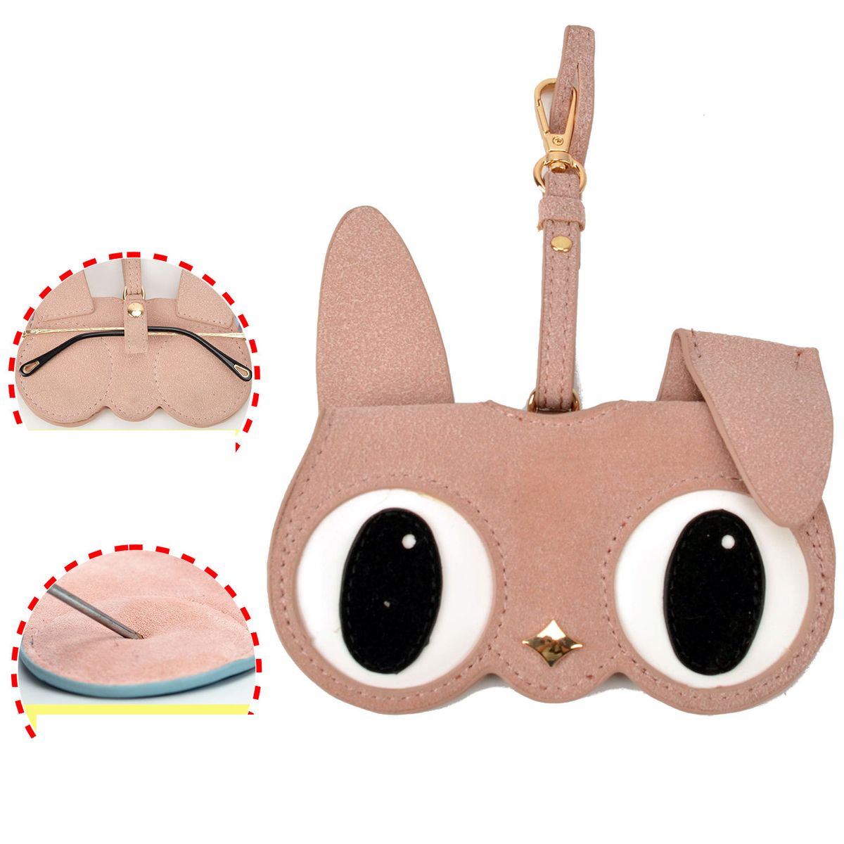 Unisex Glasses bag out of the street put glasses bag portable cute funny sunglasses box pu sunglasses bag_maomaolike.com