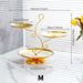 3 Tier Stainless Steel Cupcake Stand, Gold Metal Serving Tray Cake Holder Cake Display Stand For Holiday Dessert Table Decorations_maomaolike.com