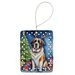 Saint Bernard Christmas Reindeer Porcelain Ornament Christmas Tree Hanging Decorations For Home Christmas Holiday, Rectangle, Gift, Multicolor_maomaolike.com