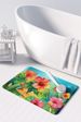 Hawaii Hawaiian Hibiscus In Watercolor Memory Foam Kitchen Mat Machine Washable Anti-Fatigue Mat Cushion Comfort Bath Mat Or Kitchen Rug_maomaolike.com