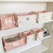 Korean-style Ins Pink Plaid Quilted Basket, High Aesthetic Value, Suitable For Organizing Snacks And Miscellaneous Items In The Li_maomaolike.com
