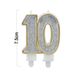 Birthday Candles Cake Numeral Candles Happy Birthday Cake Candles Topper Decoration For Birthday Wedding Anniversary Celebration Supplies (silver,10th)_maomaolike.com
