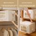Foldable Steel Frame Cotton And Linen Storage Box, Clear Window Clothes Organizer Bin For Closet Bedroom_maomaolike.com