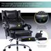 High Back Massage Reclining Office Chair With Footrest, Home Office Executive Computer Desk Chair With Massaging Lumbar Cushion, Adjustable Angle, Breathable Thick Padding For Comfort_maomaolike.com