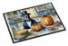 Pit Bull Terrier Fall Kitchen Pumpkins Doormat Front Door Mat Indoor Outdoor Rugs For Entryway, Non Slip Washable Low Pile, 24H X 36W_maomaolike.com