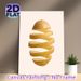 Spiral Potato Slice Painting Poster, Minimalist Surreal Food Art Poster, Unique Artistic Design Ideal For Kitchen And Dining Room Wall Decor_maomaolike.com