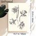 Daffodil Botanical Painting Poster, Monochrome Hand-drawn Sketch Poster, Delicate Detailed Floral Artwork, Ideal For Living Room, Bedroom & Office_maomaolike.com
