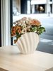 1pc White Ceramic Shell Shape Is Suitable For Mediterranean Style Design Scene Ornaments Flower Arrangement Vase_maomaolike.com