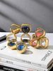 1pc Creative Design Glass Hourglass Simple Style Gold And Silver Double Shape Timer Ornament Decoration Hourglass_maomaolike.com