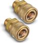 ESSENTIAL WASHER Brass 3/8" Female Quick Connect Fittings To Male NPT - Pressure Washer Couplers, 4200 PSI, 2 Pack_maomaolike.com