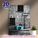 Vintage Camera Painting Poster, Stylish Monochrome Street Scene With Turquoise Accent Camera Poster, Eye-catching Contrast Decor For Photography_maomaolike.com