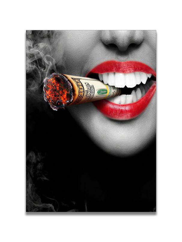 European And American Contemporary Style, The Allure Of A Woman Smoking, Home Décor Paintings, Wall Art Posters, Living Room Sofa Backdrop Artwork_maomaolike.com