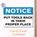 Tool Organization Notice Painting Poster, Bold Clear Typographic Poster, Reminds Users To Return Tools To Proper Spots, Ideal For Workshop And Garage_maomaolike.com