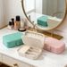 Portable Multi-Compartment Box With Velvet Lining - Travel-Friendly Pink Jewelry Organizer For Accessories_maomaolike.com