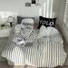 Home Textile Striped Quilt Set Super Soft Washed Printed Pillowcase Digital Printing_maomaolike.com