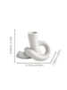 1pc White Rope Shape Ceramic Candle Holder Unique Art Shape, Suitable For Living Room, Library And Other Multi-scene Ornaments Candle Candle Holder_maomaolike.com