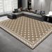 Living Room Rug Large Size Gorgeous Gold Frame Design Bedroom Rug Plush Thickened Machine Washable Thickened Underlay Interior Decorative Rug_maomaolike.com