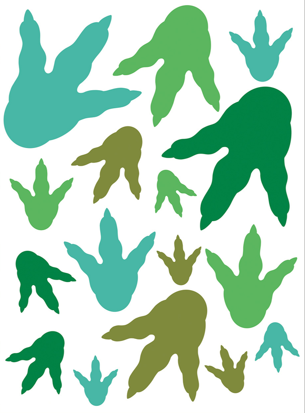 Foreign Trade Dinosaur Floor Footprint Sticker Decoration Set DIY Graffiti PVC Wall Stickers Animal Decals_maomaolike.com