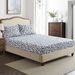 White Gray Leopard Print Animal Polyester Skin Friendly Bed Mattress Protector Fitted Sheet_maomaolike.com