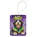 Bernedoodle King Of Mardi Gras Porcelain Ornament Christmas Tree Hanging Decorations For Home Christmas Holiday, Rectangle, Gift, Multicolor_maomaolike.com