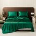Cross-Border Foreign Trade Solid Color Satin Top-sale Silk Four-Piece Set European And American Simple Sheet Bed Skirt Pillowcase_maomaolike.com