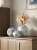 Ball Shaped Ceramic Vase, 1 Count Modern Desktop Decorative Vase, Home Decoration Ornament For Living Room Bedroom Dining Room_maomaolike.com