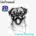 Pug Themed Painting Poster, Bold Sketch-style Black & White Pug Portrait Poster, Unique Artistic Design Ideal For Living Room, Bedroom And Pet Lovers_maomaolike.com