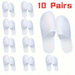 10pairs Spa Brushed Plush Closed-toe Disposable Slippers Men And Women Suitable For Families Guest Hotel Tra_maomaolike.com
