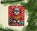 Shih Tzu Holiday Christmas Porcelain Ornament Christmas Tree Hanging Decorations For Home Christmas Holiday, Rectangle, Gift, Multicolor_maomaolike.com