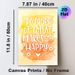Inspirational "Do More Of What Makes You Happy" Painting Poster, Soft Watercolor Warm Tone With Daisies Poster, Uplifting Decor Piece Suitable For_maomaolike.com