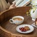 Petals Flower Pattern Coffee Cup And Saucer Set - Kiln-Changed Ceramic Underglazed Afternoon Tea Set_maomaolike.com