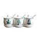 4-Piece Nordic Style Ceramic Seasoning Jar Set, Airtight Kitchen Spice Storage Canisters For Salt, Sugar And Condiments_maomaolike.com