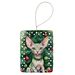 Minskin Cat By The Christmas Tree Porcelain Ornament Christmas Tree Hanging Decorations For Home Christmas Holiday, Rectangle, Gift, Multicolor_maomaolike.com