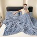 Plush Bubble Rabbit Fleece Blanket Ultra Soft Thick Milk Velvet For Nap Office Home Use_maomaolike.com