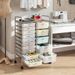 Rolling Storage Cart 15-Drawer Trolley With Chrome Plated Metal Frame_maomaolike.com
