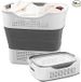 Foldable Laundry Basket, Space Saving, With Small Basket And Handle, Suitable For Clothes In Dormitories And Homes, Laundry Room Organization And Storage_maomaolike.com