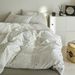 Wholesale INS American Three-Line Cut Flower Pure Four-Piece All-Cotton Simple Nordic Style Washed Cotton Solid Color 4-Piece Set_maomaolike.com