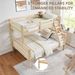 Twin Over Full Bunk Bed With Thick Posts,Wooden Bunk Bed With High Guardrail And Ladder For Kids, Teens, Dorm Rooms, And Guest Rooms,No Box Spring Needed,Natural_maomaolike.com