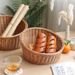 Fruit Basket Supermarket Rattan Display Woven Handmade Kitchen Snacks Household Slanted Round Storage_maomaolike.com