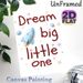Space Rocket Inspirational Quote Painting Poster, Cute Pastel Cartoon Space Poster, With "Dream Big Little One" Text, Stars And Planets, Warm_maomaolike.com