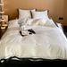 1 Minimalist Light Luxury Style 100S Long Staple Cotton Four-Piece Set Simple Letter Embroidery All-Cotton Duvet Cover Sheet For B_maomaolike.com