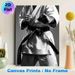 Karate Themed Painting Poster, Monochrome Black Belt Karate Practitioner Fist Stance Poster, Motivational Martial Arts Wall Art For Home Gym, Dojo_maomaolike.com