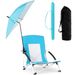 Beach Umbrella Chair For Adults With Adjustable Parasol UPF50+ Sun Tear-proof 600D Oxford Fabric 360° Adjustable Tilt_maomaolike.com