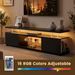 TV Stand For 60 Inch TV LED Gaming Entertainment Center Media Storage Console Table With Large Side Cabinet For Living Room Black_maomaolike.com
