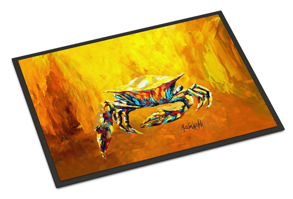 Crab Called The Bigger Jigger Doormat Front Door Mat Indoor Outdoor Rugs For Entryway, Non Slip Washable Low Pile, 24H X 36W_maomaolike.com