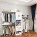 "95.6'' Closet Organizer System With Dual Hanging Rods, Shelves, And Drawers – White Engineered Wood Wardrobe For Bedroom Storage_maomaolike.com