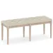 Beige 47.5" Rubber Wood Upholstered Bench With Button-Tufted Seat, 440 Lbs Capacity Retro Entryway Bedroom Bench_maomaolike.com