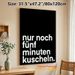 German Cuddle Quote Painting Poster, Minimalist Black & White Bold Typographic Poster, Warm Cozy Vibe Decor Ideal For Bedroom, Living Room_maomaolike.com