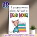 Reading Mouse Themed Painting Poster, Colorful Cartoon Style Mouse & Stacked Books Poster, Inspirational Reading Quote To Foster Reading Interest_maomaolike.com
